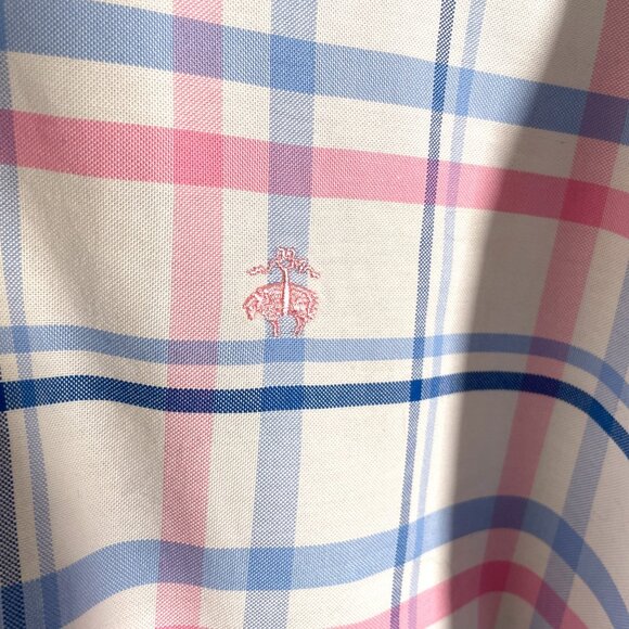 Brooks Brothers Regent Button Down Shirt XXL Pink Plaid 100% Cotton Non-Iron - Picture 6 of 7